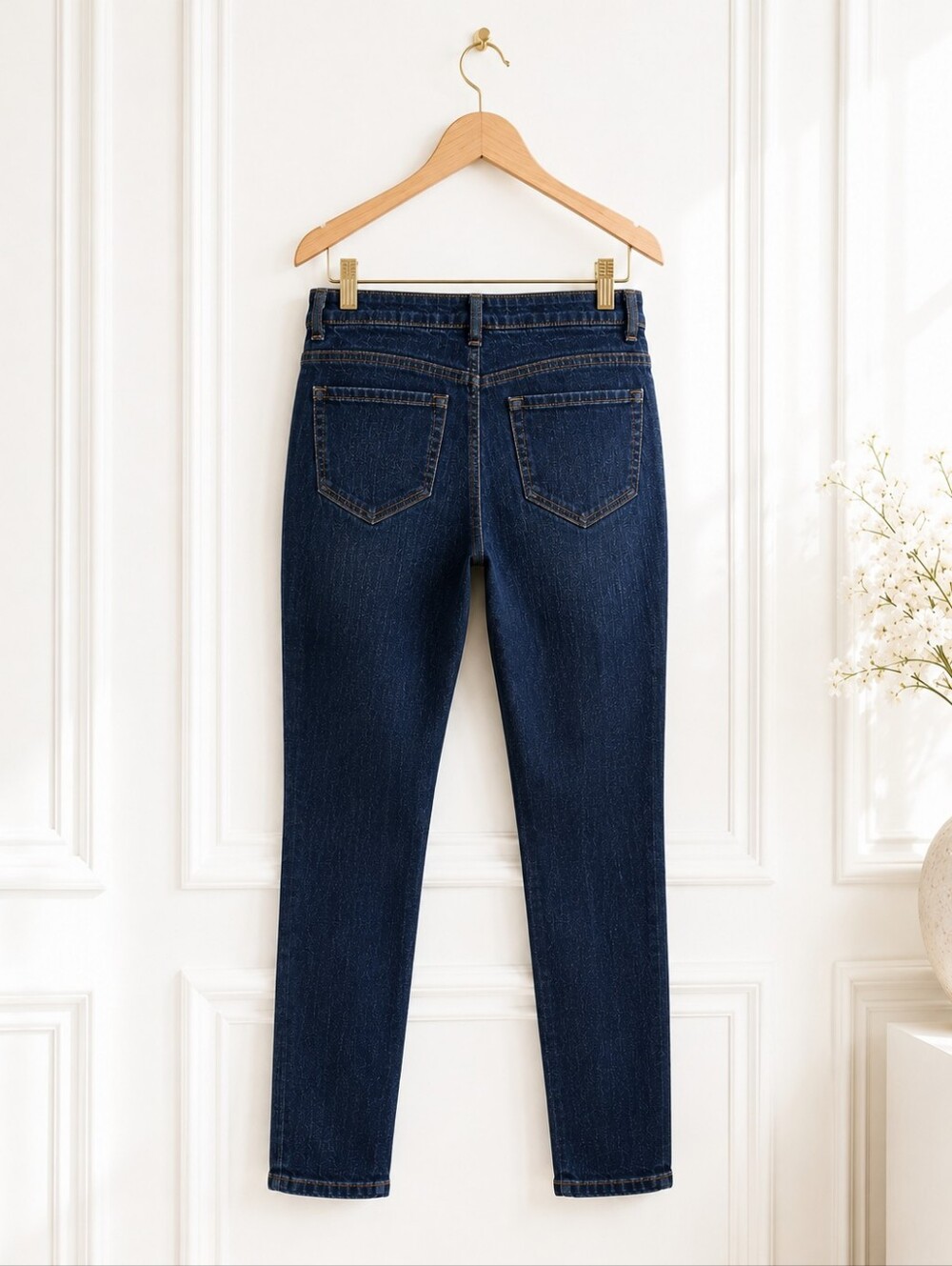 reCreation Dark Wash Skinny Jeans Size 6 Mid Rise Stretch Denim Classic 5-Pocket - Picture 7 of 10